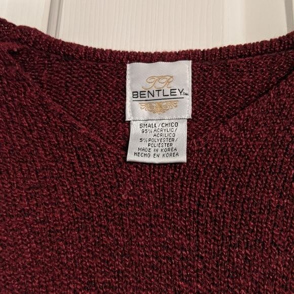 EUC Dark Red V-Neck Sweater - Picture 4 of 5